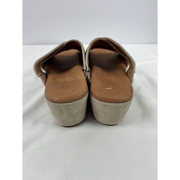 Gentle Souls Mikenzie Suede Platform Sandals Cream 7 M Criss Cross Straps - Picture 4 of 10